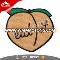 wholesale embroidered patches custom embroidery eat it peach patches